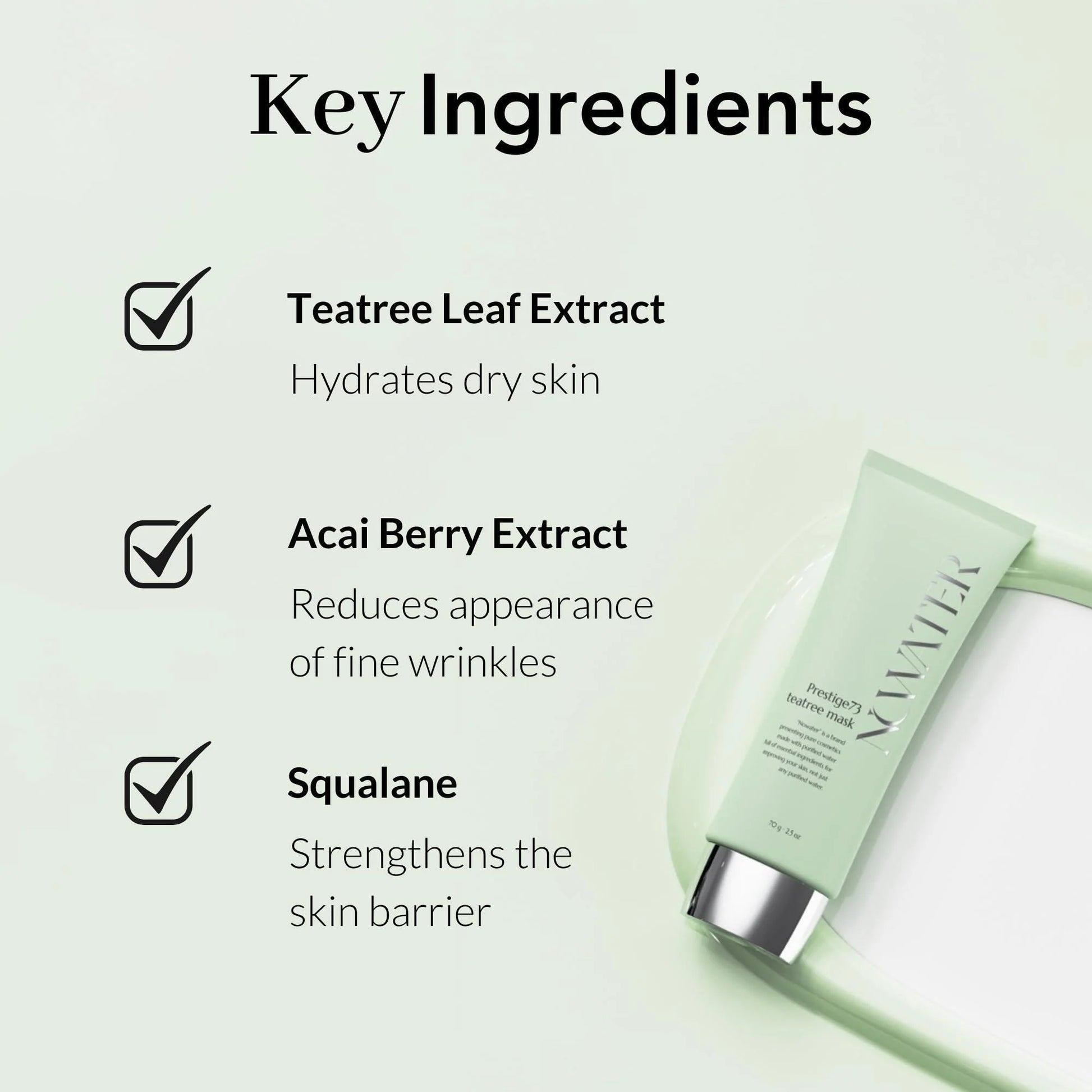 Tea Tree Wrapping Mask Skin Soothing Care Acne Prone Skin 2.4 Oz Teatree & 6 Tropical Fruit Extracts Calming Peel off Mask Korean Skincare for Face